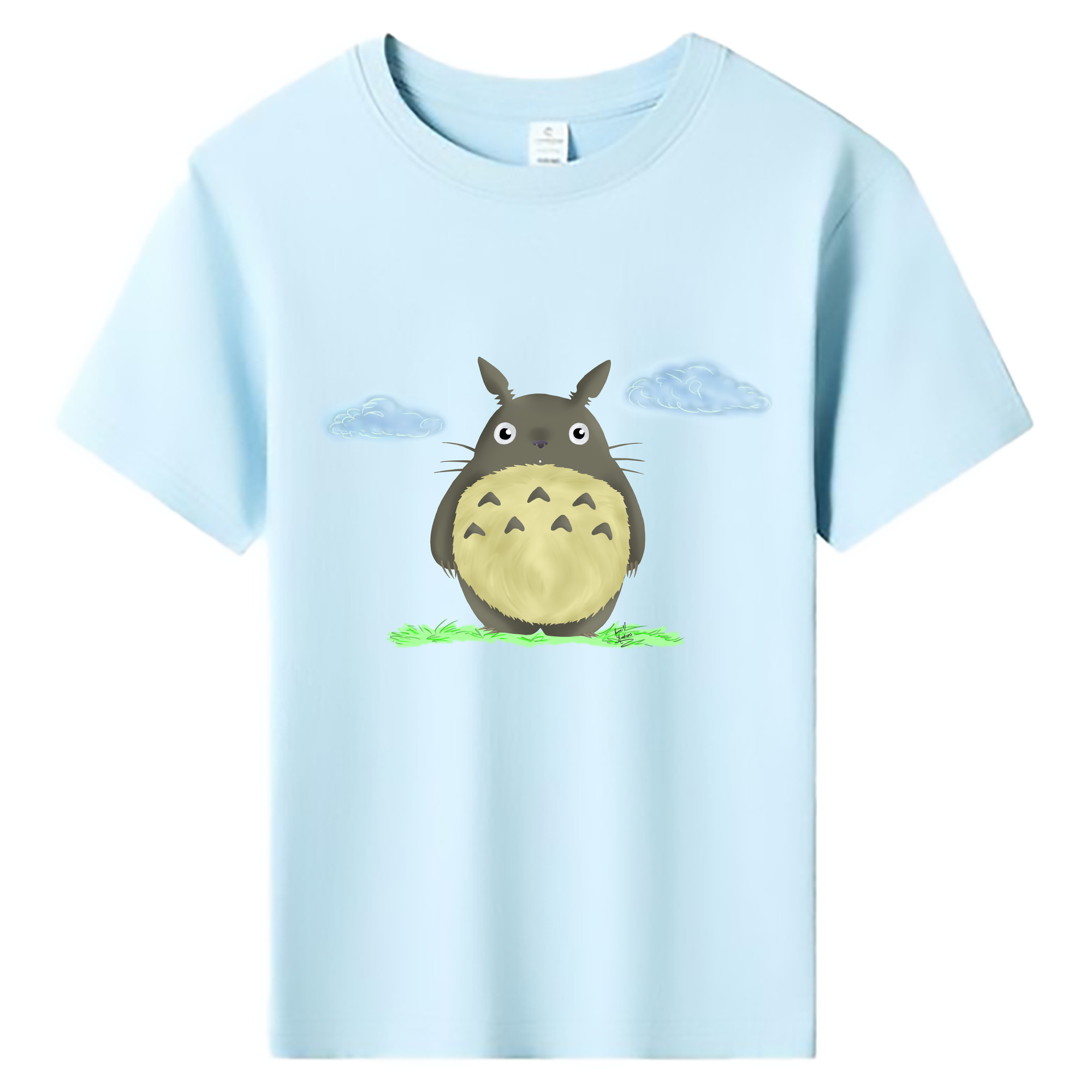 （画像用） となりのトトロ 草壁メイ 草壁サツキ My Neighbor Totoro Satsuki Kusakabe Mei Kusakabe 綿100％キッズTシャツ（フロントプリント）